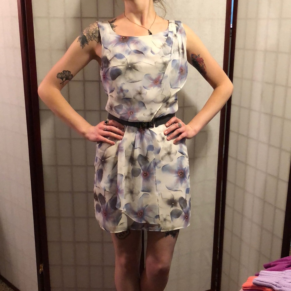 Lauren Conrad Floral Belted Dress